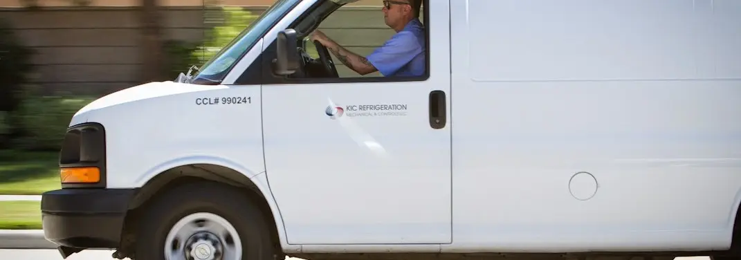 KIC Refrigeration service vehicle serving Ammon area